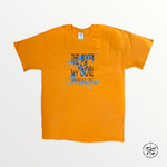 Printed graphic orange t-shirt "The River Is In My Soul".