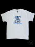 Printed graphic white t-shirt "The River Is In My Soul".